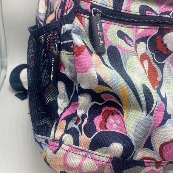 Vera Bradley Mod Paisley Pink Blue Lighten Up Essential Backpack School Travel main image 8
